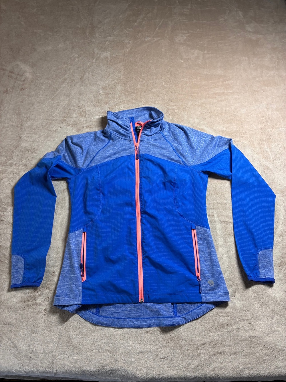 Mountain Hardwear Mistrala Running Jacket Fall Women Large Bright Island Blue